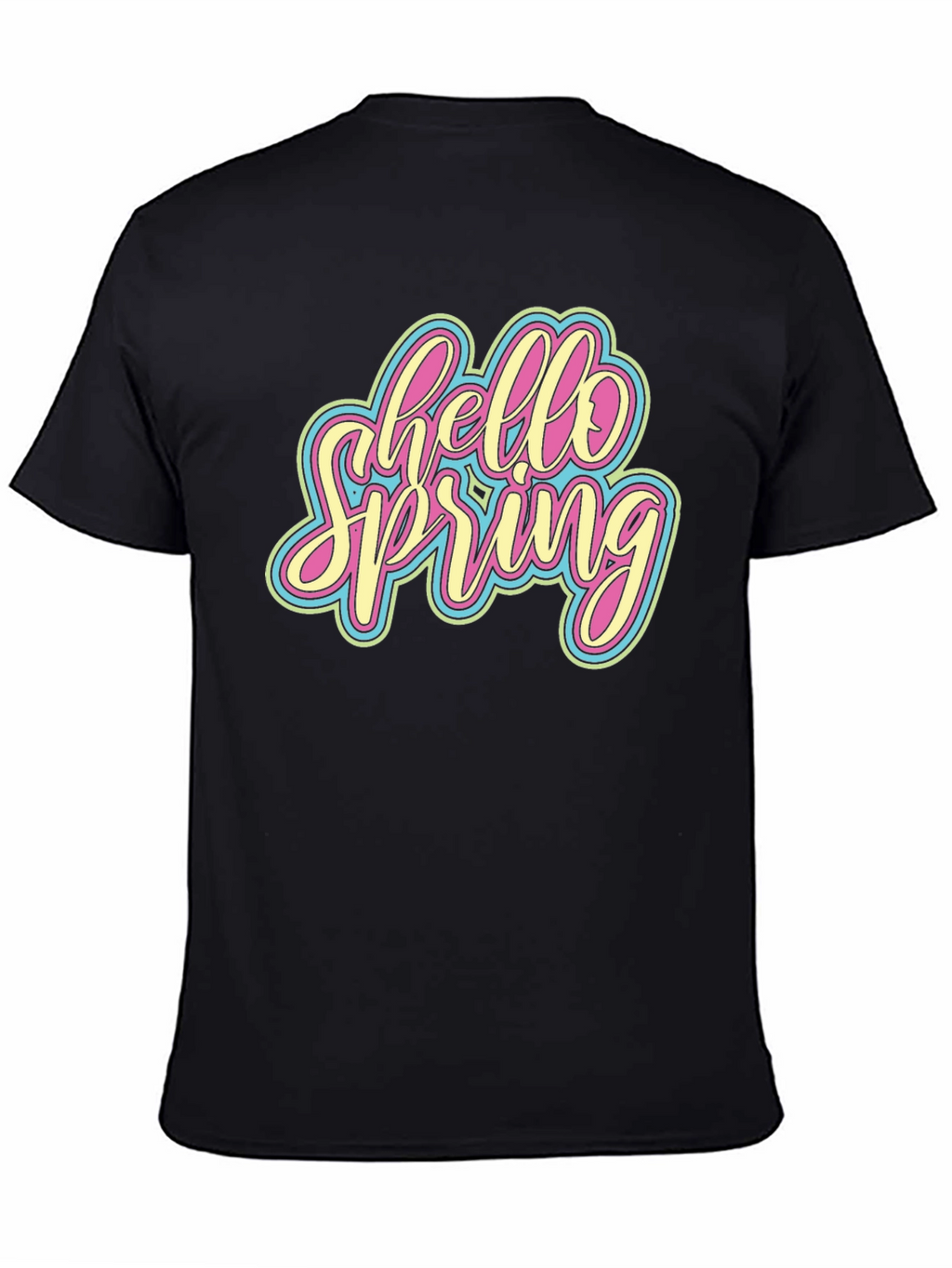 Hello Spring Graphic Tee - Black