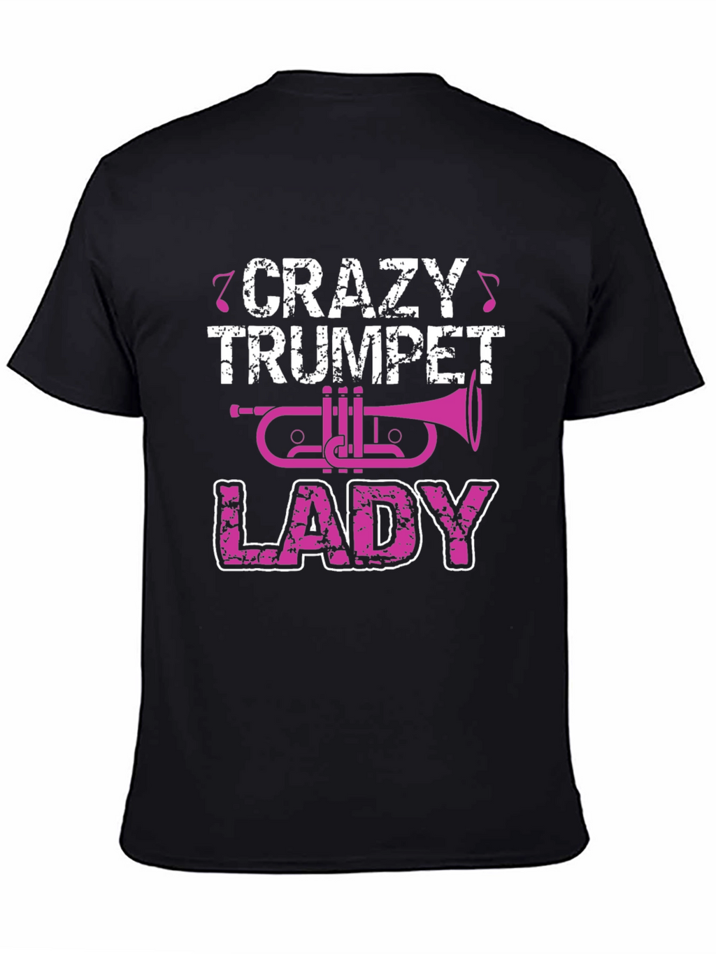 Crazy Trumpet Lady Graphic T-Shirt