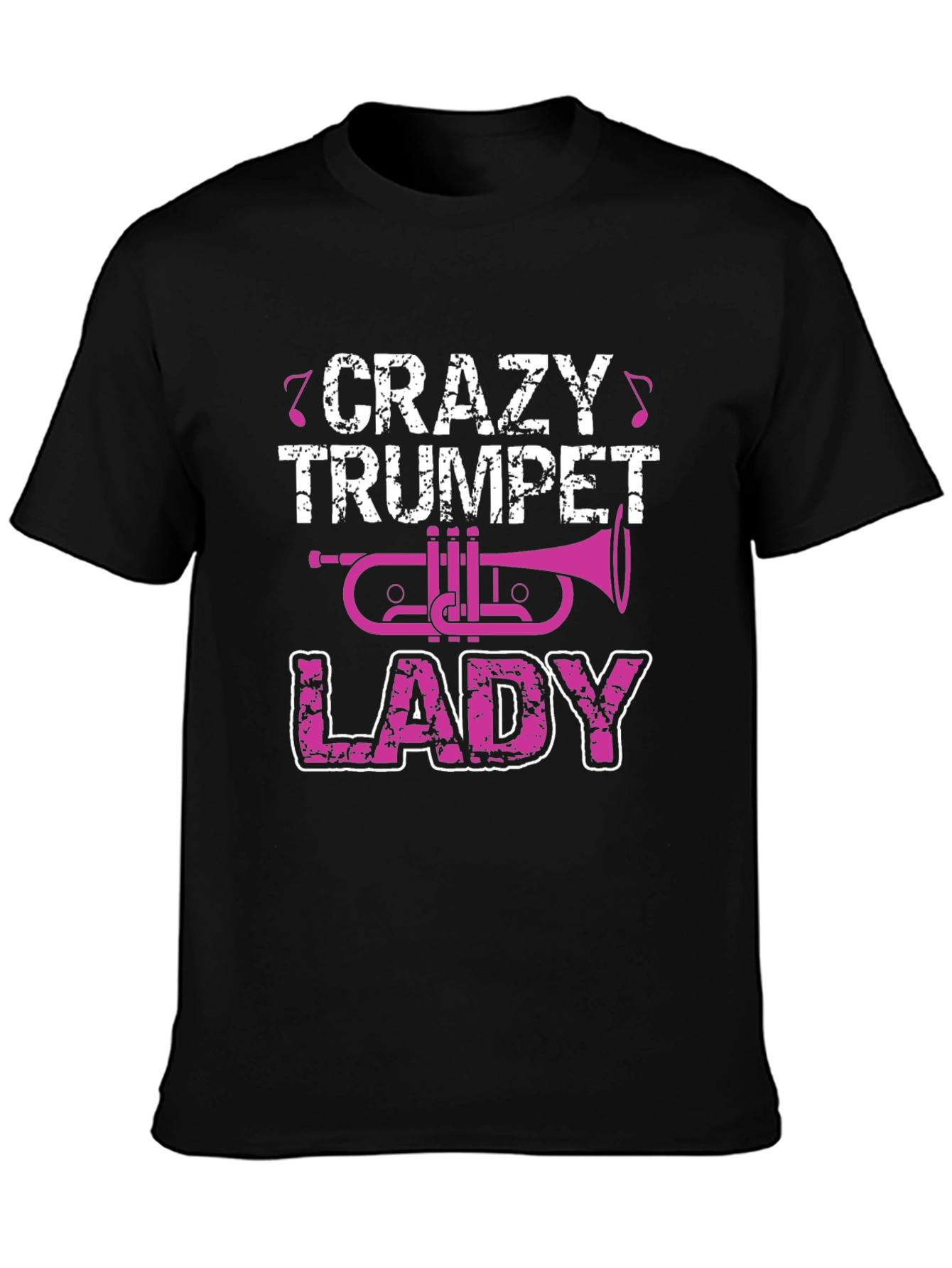Crazy Trumpet Lady Graphic T-Shirt