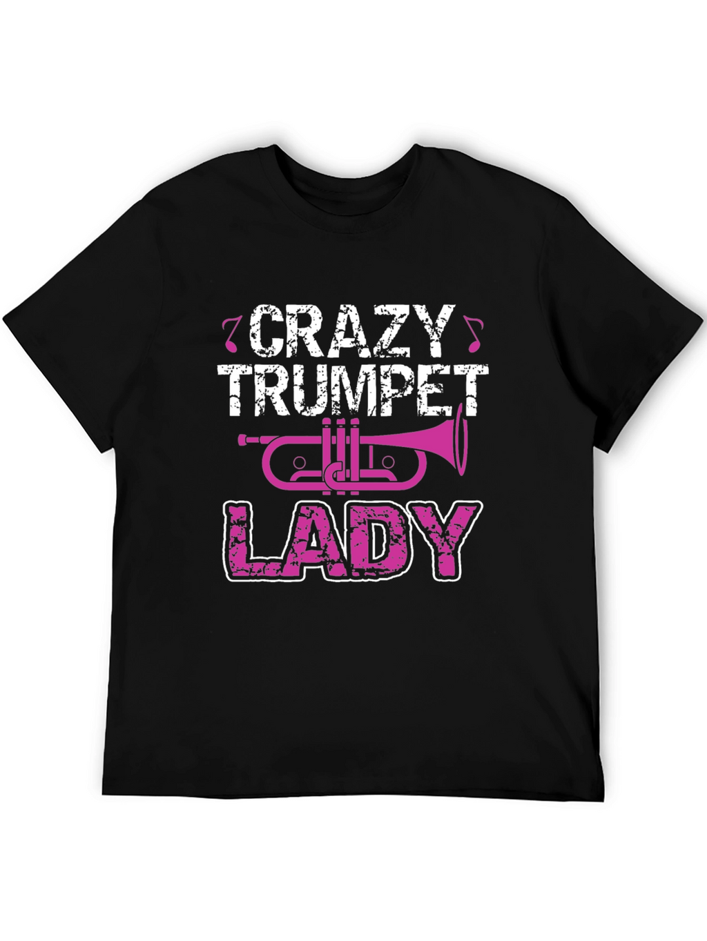 Crazy Trumpet Lady Graphic T-Shirt