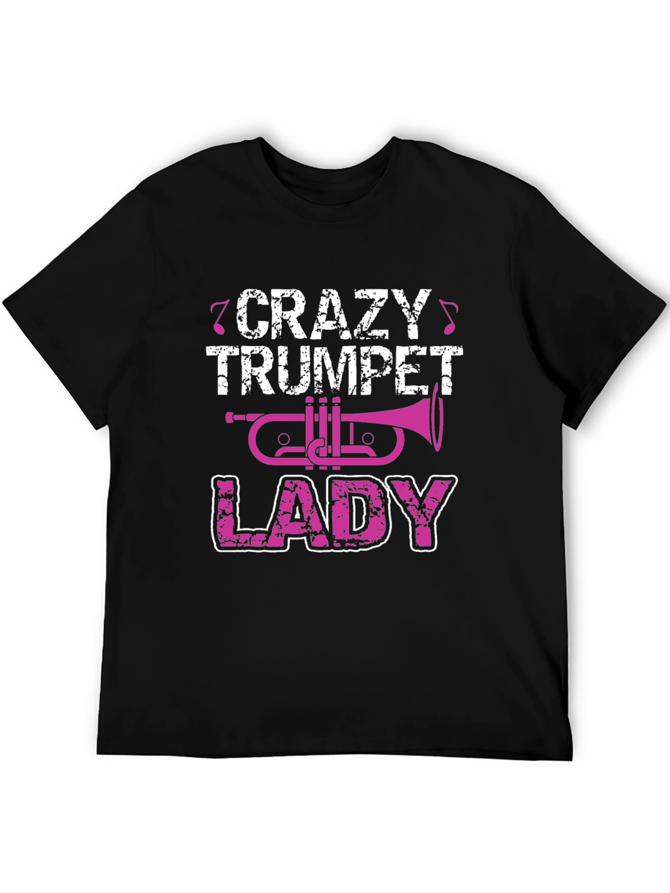 Crazy Trumpet Lady Graphic T-Shirt