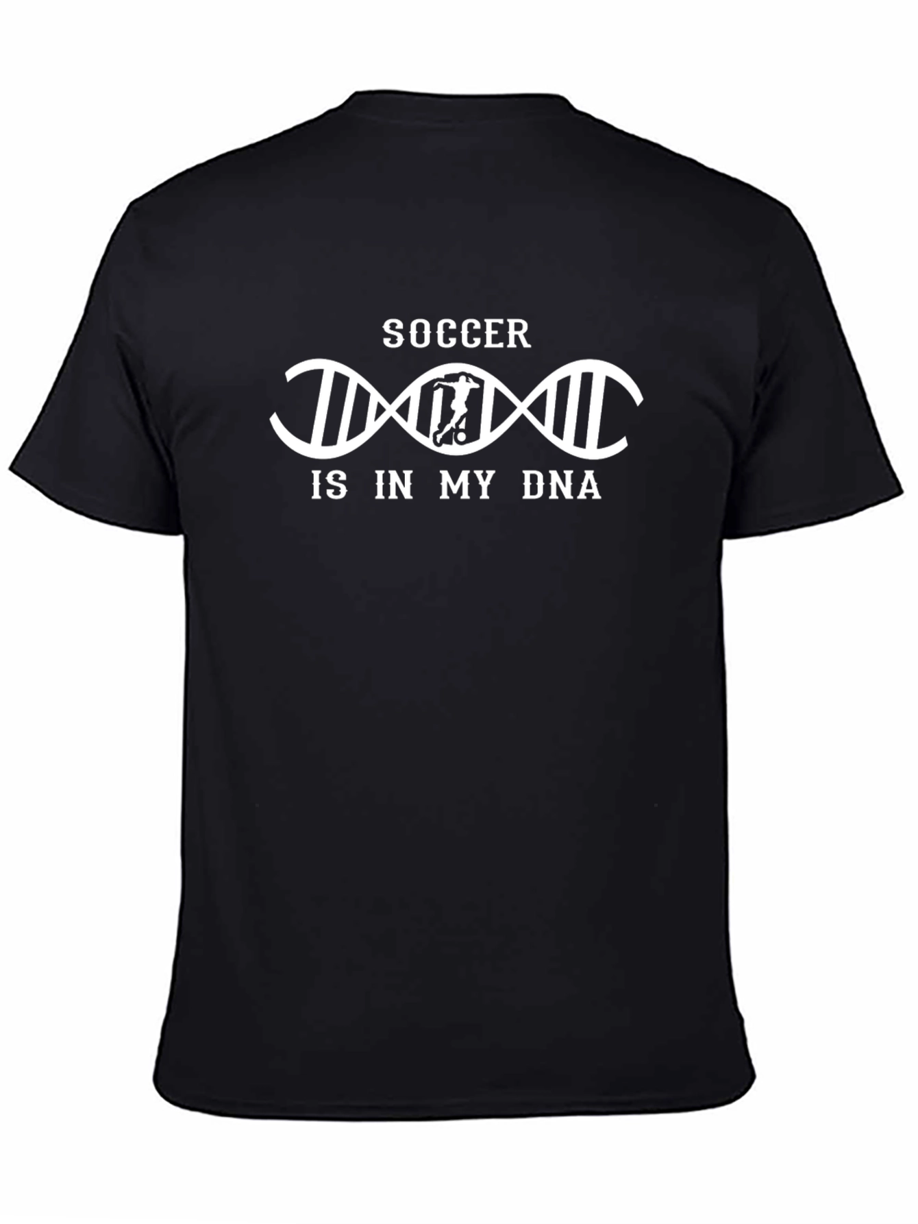 Soccer DNA Graphic Tee - Black Cotton T-Shirt