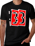 Bold 33 Graphic T-Shirt - Black Cotton Tee