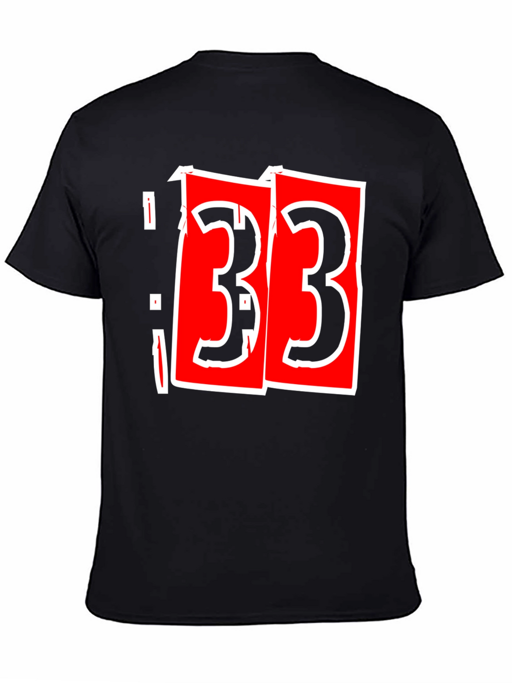Bold 33 Graphic T-Shirt - Black Cotton Tee