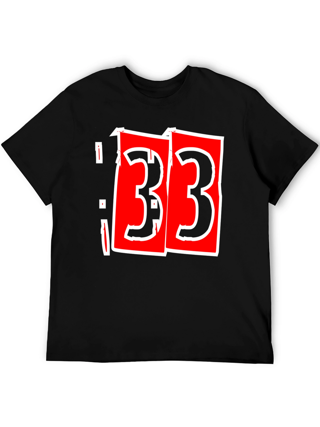 Bold 33 Graphic T-Shirt - Black Cotton Tee