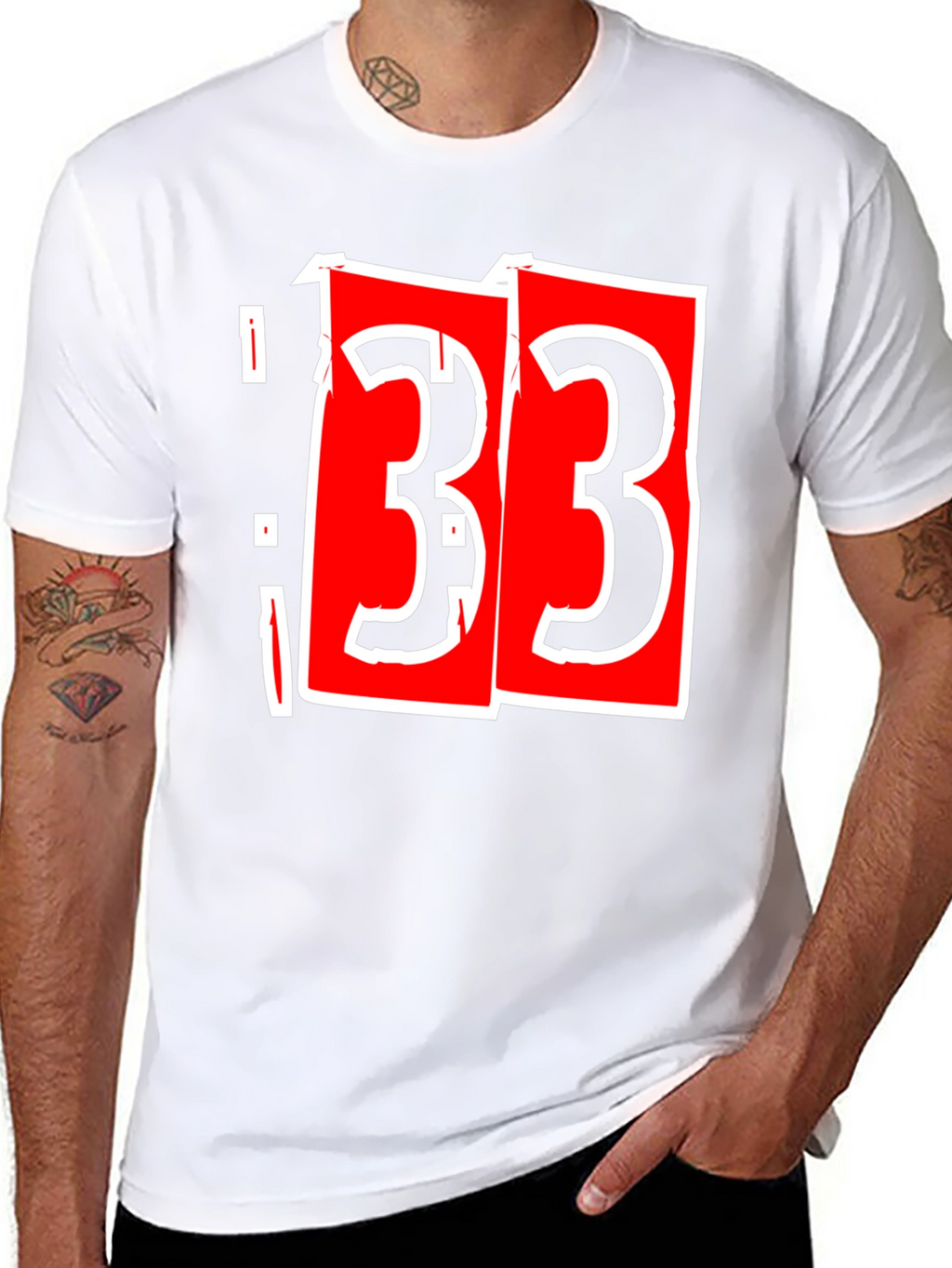 Bold 33 Graphic T-Shirt - Black Cotton Tee