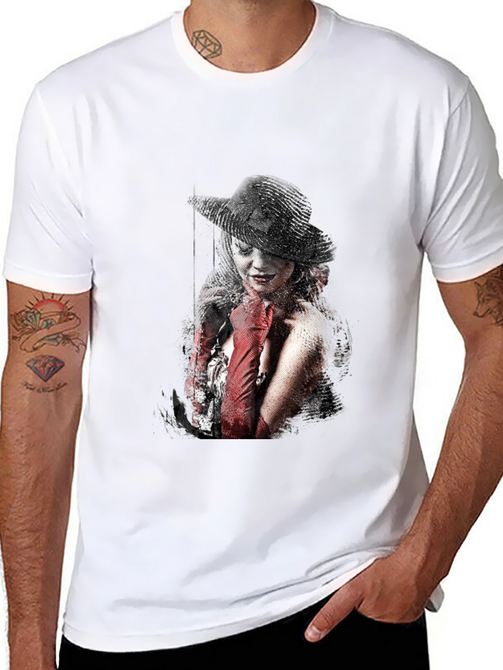 Stylish Graphic Print T-Shirt - Dark Fashion