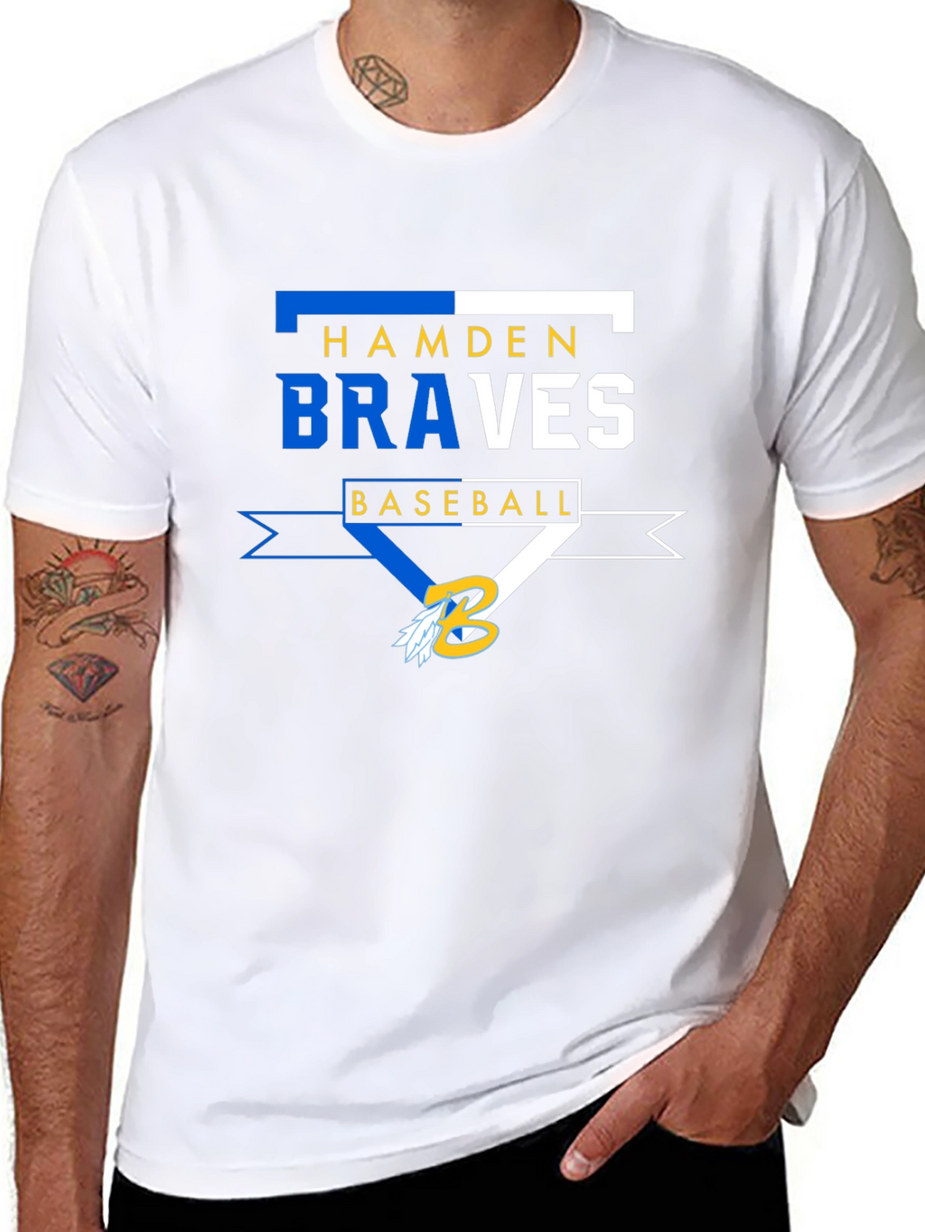 Hamden Braves Baseball Black T-Shirt