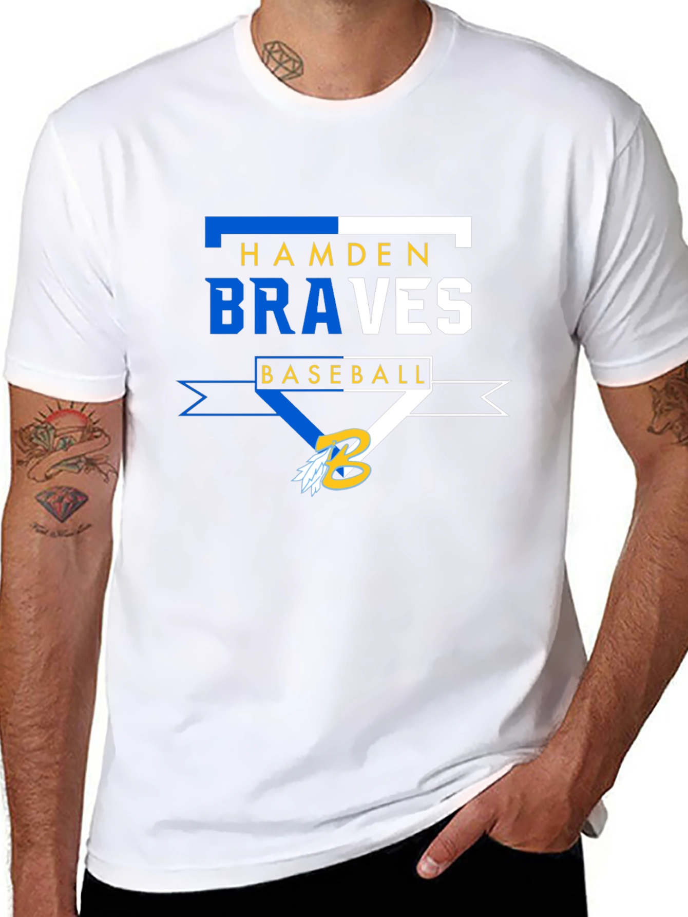 Hamden Braves Baseball Black T-Shirt
