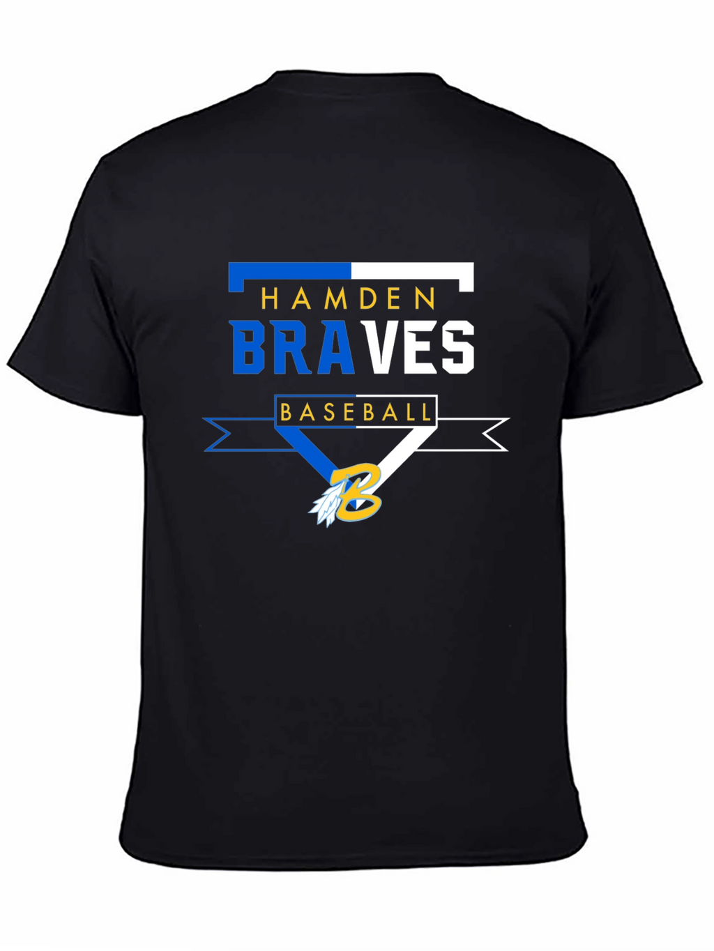 Hamden Braves Baseball Black T-Shirt