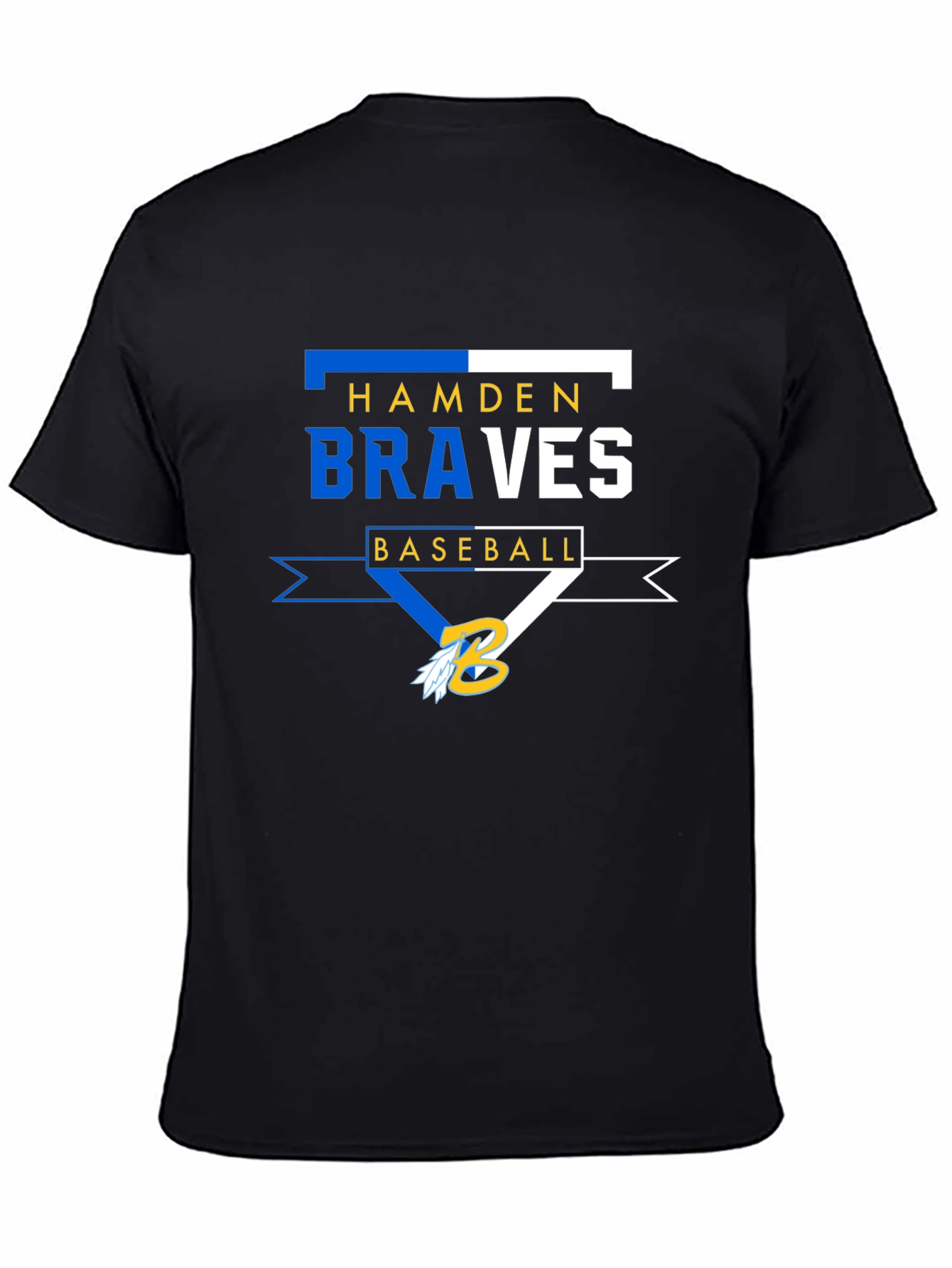 Hamden Braves Baseball Black T-Shirt