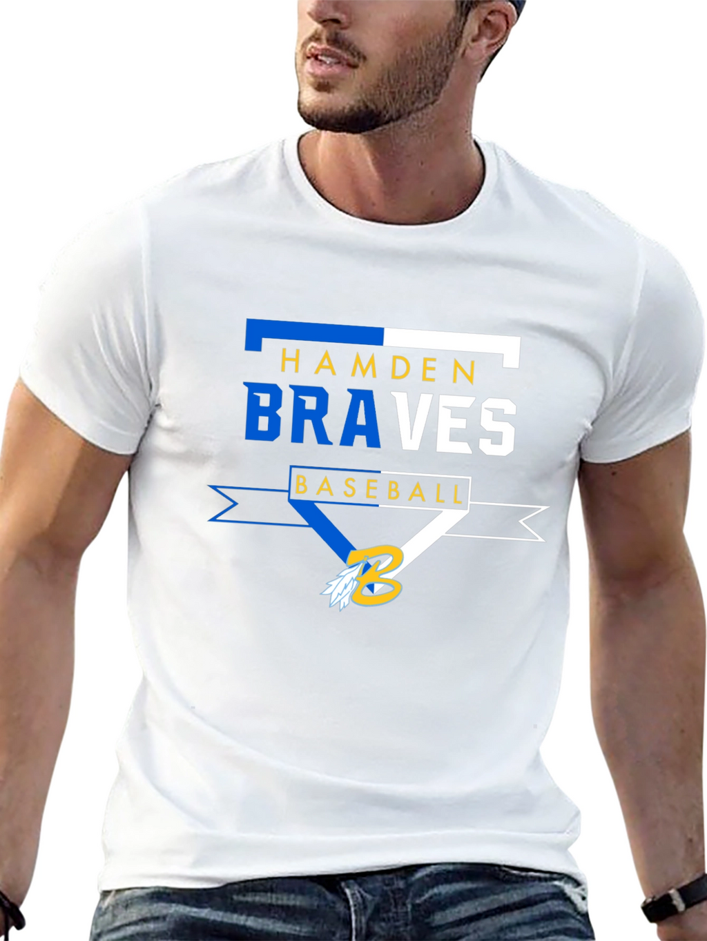 Hamden Braves Baseball Black T-Shirt