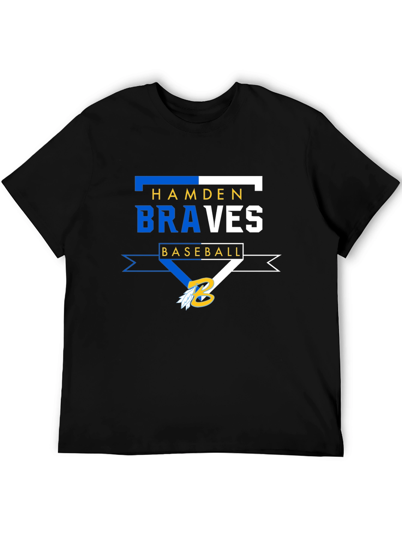 Hamden Braves Baseball Black T-Shirt