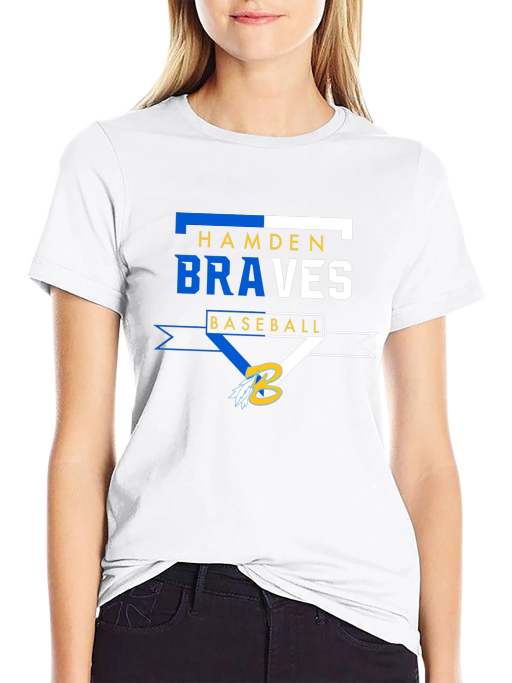Hamden Braves Baseball Black T-Shirt