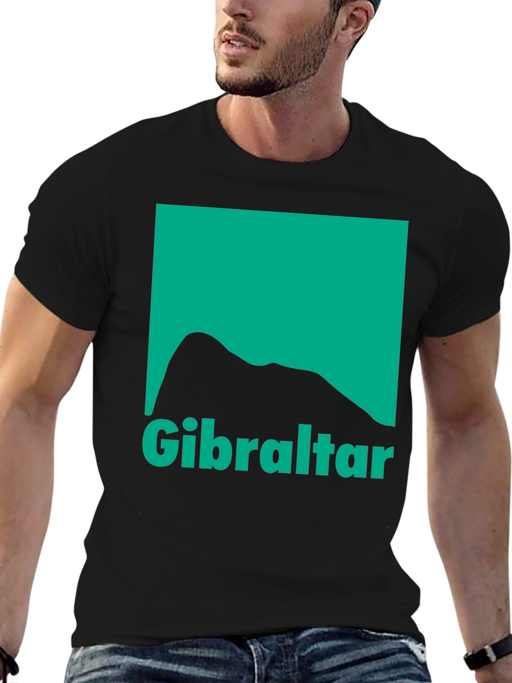 Gibraltar Graphic T-Shirt - Black Cotton Tee