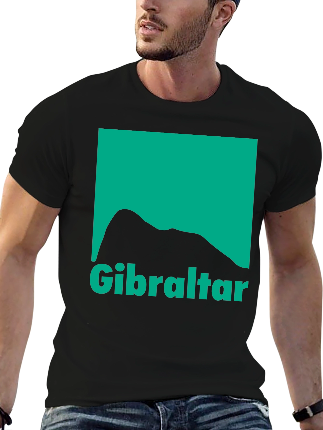 Gibraltar Graphic T-Shirt - Black Cotton Tee