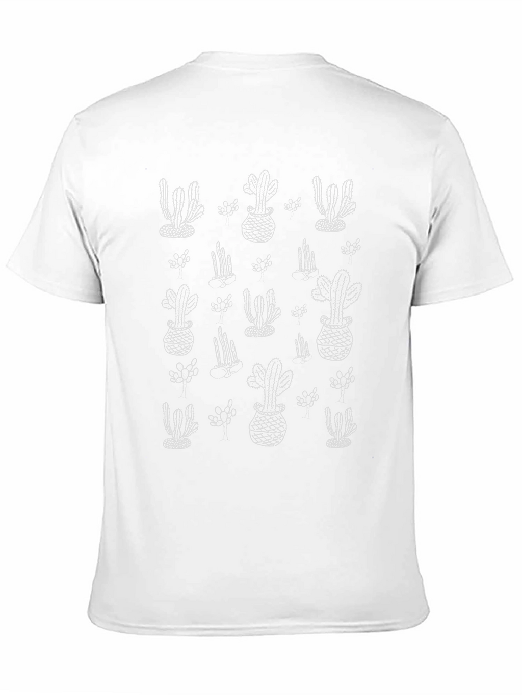 Cactus Print Black T-Shirt - Desert Vibes