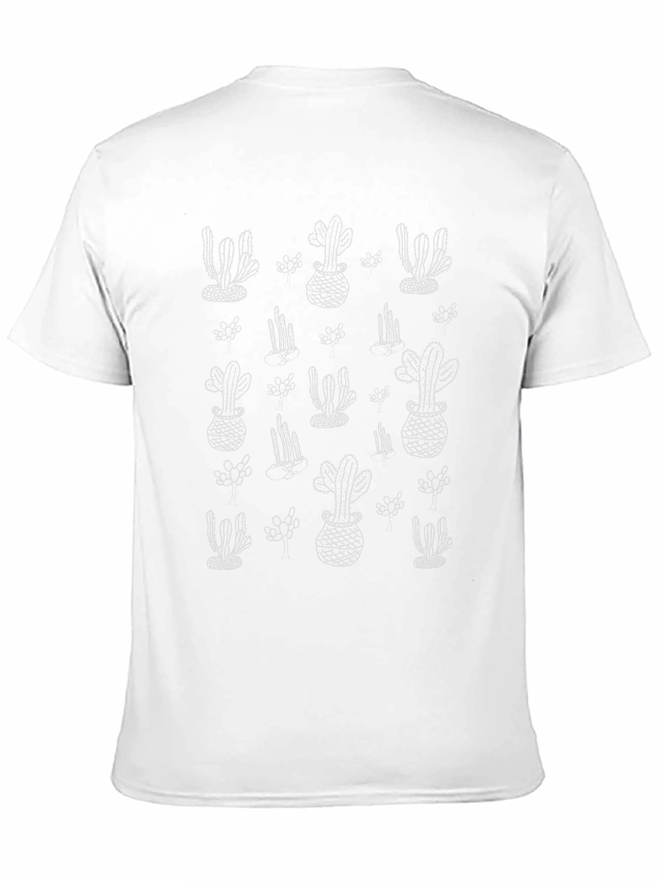Cactus Print Black T-Shirt - Desert Vibes