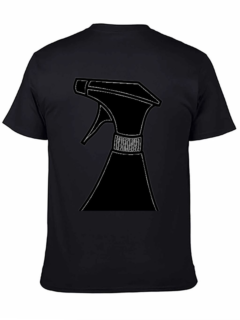 Spray Bottle Graphic T-Shirt - Black Cotton Tee