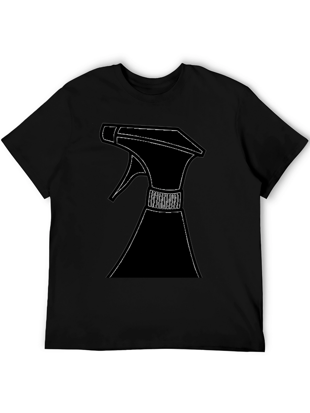 Spray Bottle Graphic T-Shirt - Black Cotton Tee