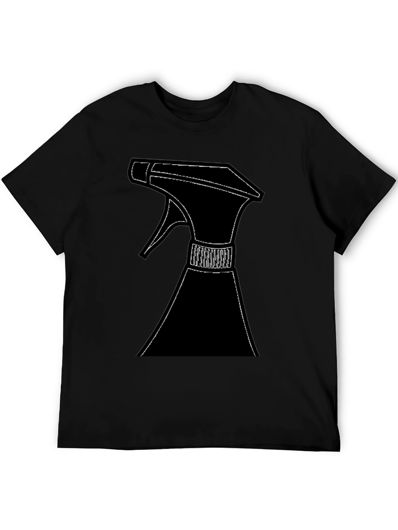 Spray Bottle Graphic T-Shirt - Black Cotton Tee
