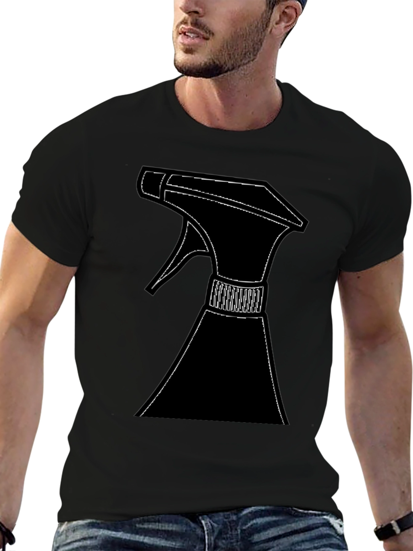 Spray Bottle Graphic T-Shirt - Black Cotton Tee
