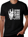 Diver Gas Tank and Jesus Graphic Tee