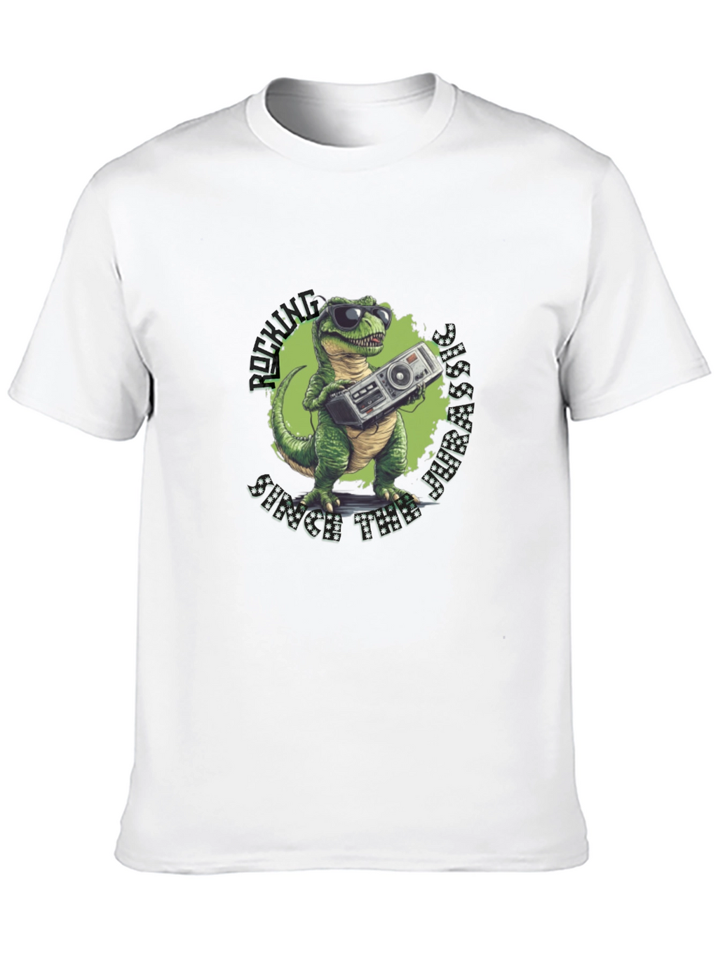 Dino Boombox T-Shirt: Rockin Since the Jurassic!