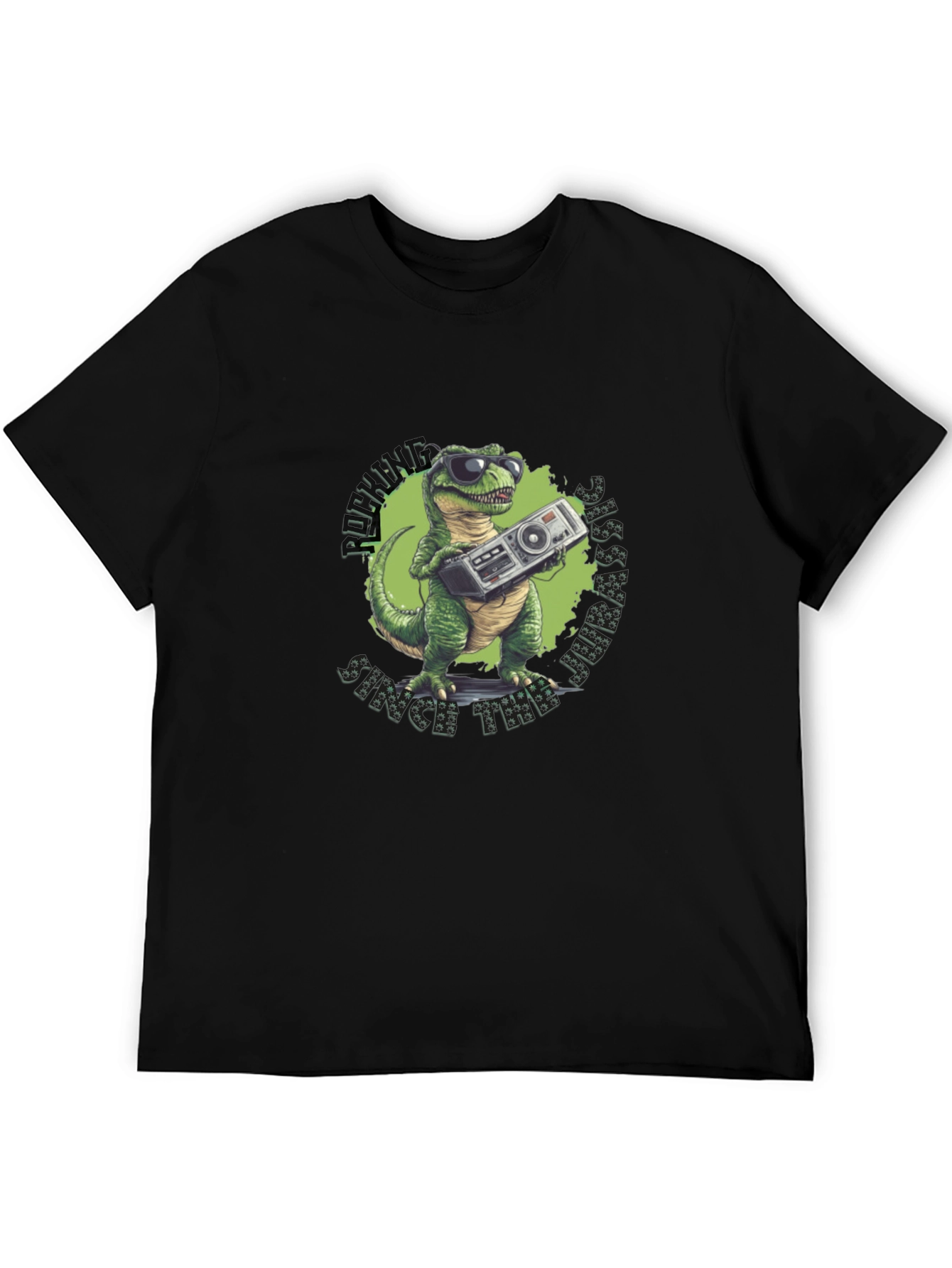Dino Boombox T-Shirt: Rockin Since the Jurassic!
