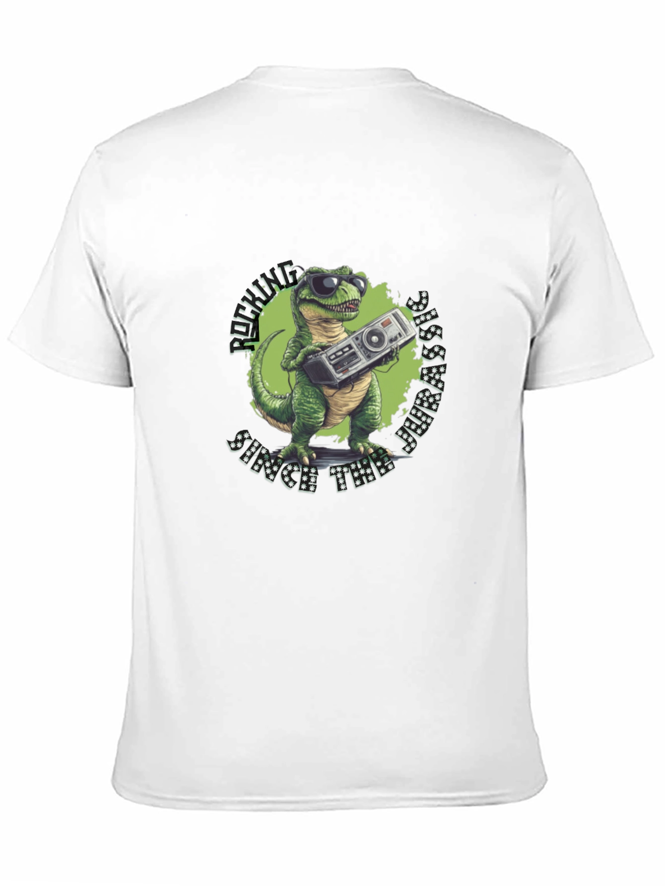 Dino Boombox T-Shirt: Rockin Since the Jurassic!