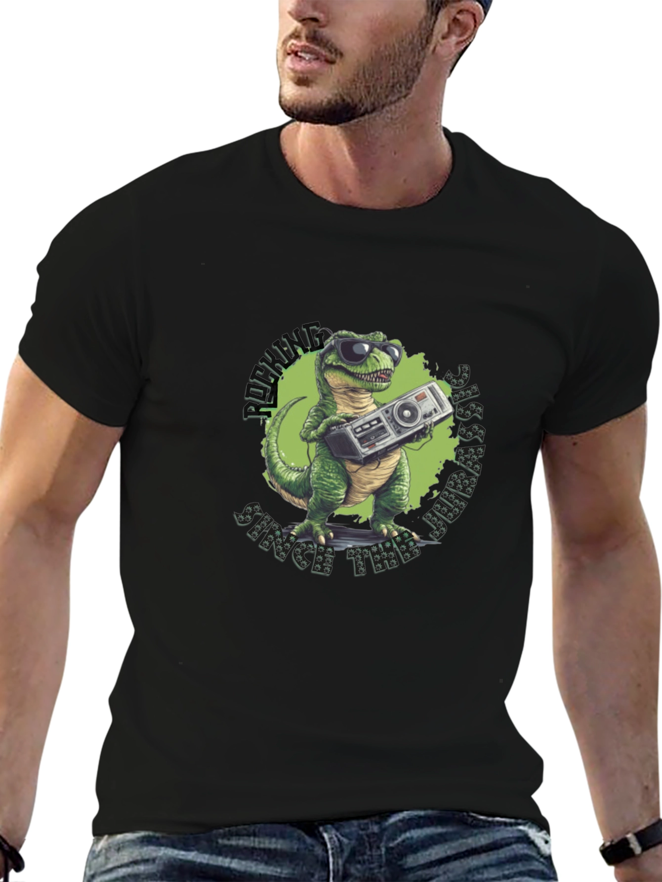 Dino Boombox T-Shirt: Rockin Since the Jurassic!