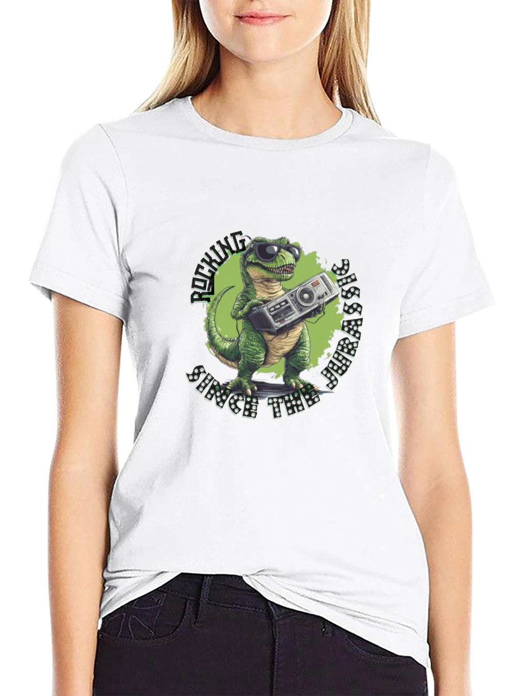 Dino Boombox T-Shirt: Rockin Since the Jurassic!
