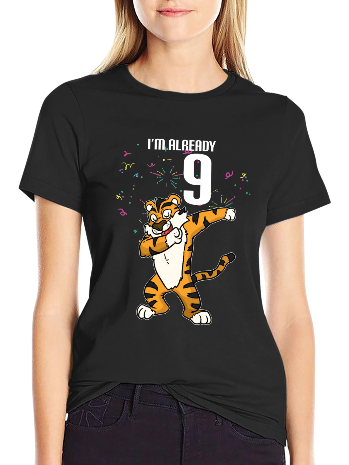 Im Already 9 Dabbing Tiger Birthday T-Shirt