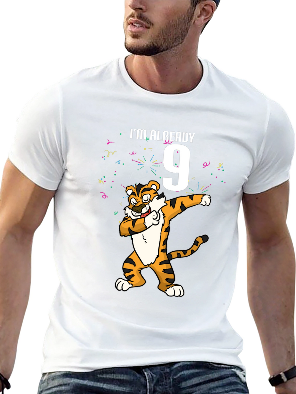 Im Already 9 Dabbing Tiger Birthday T-Shirt