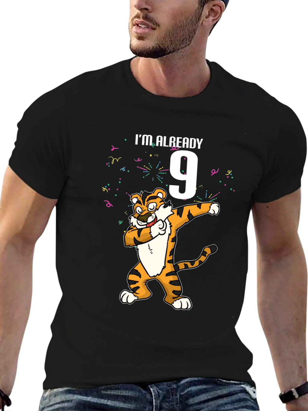 Im Already 9 Dabbing Tiger Birthday T-Shirt