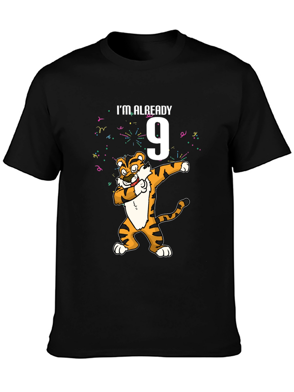 Im Already 9 Dabbing Tiger Birthday T-Shirt