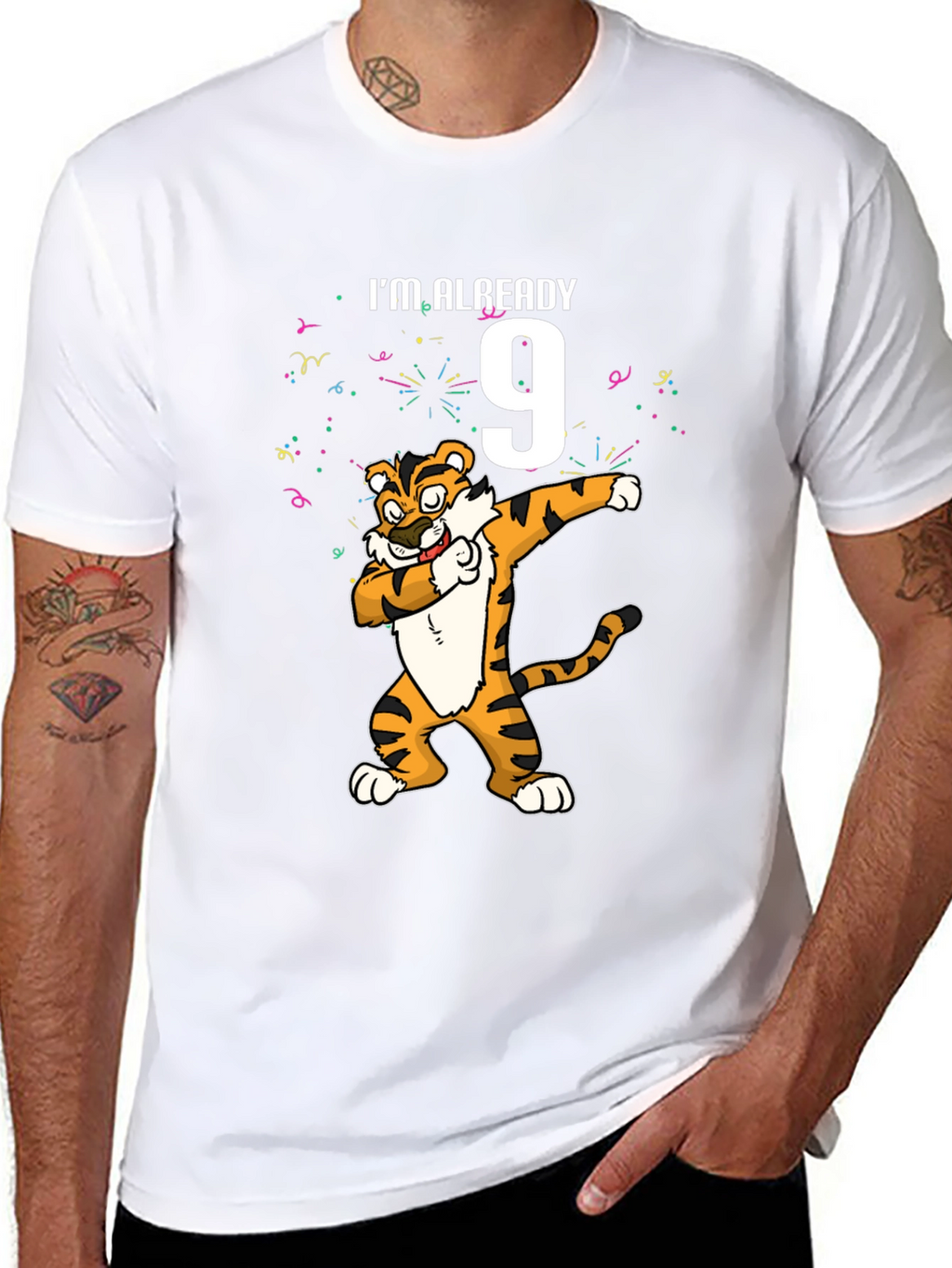 Im Already 9 Dabbing Tiger Birthday T-Shirt