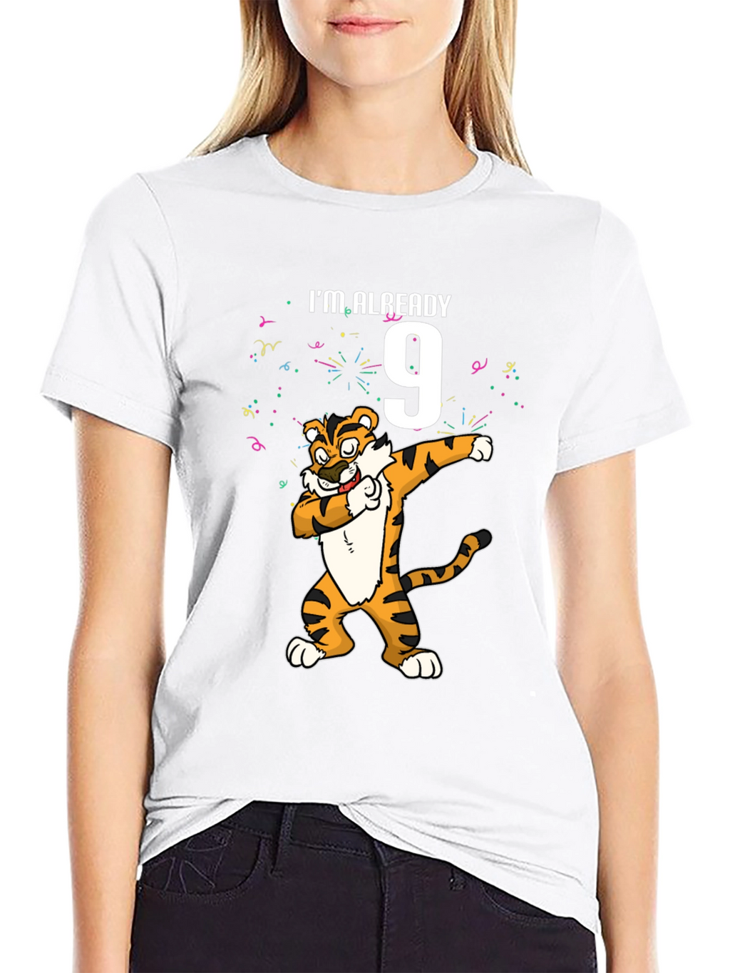 Im Already 9 Dabbing Tiger Birthday T-Shirt