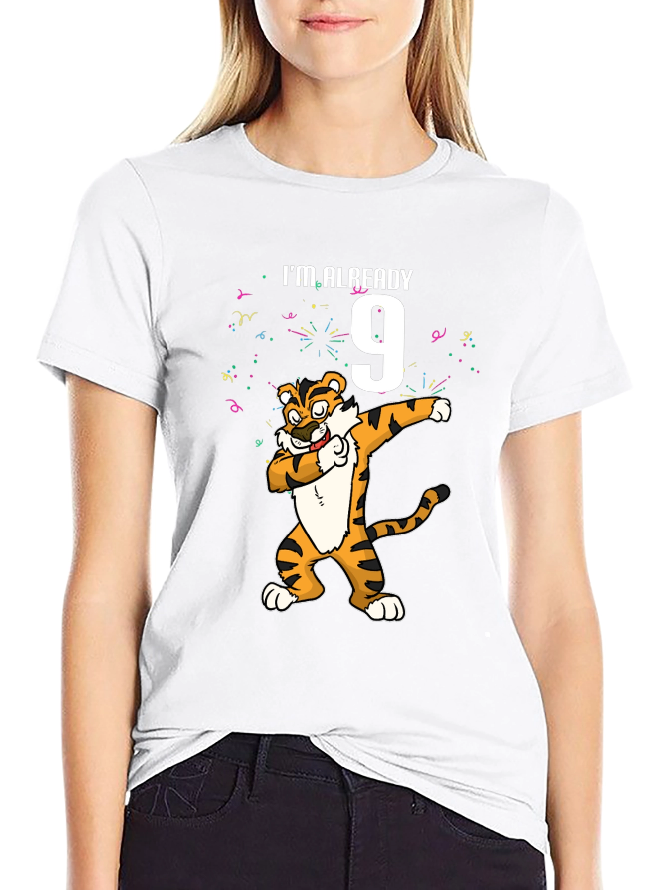 Im Already 9 Dabbing Tiger Birthday T-Shirt