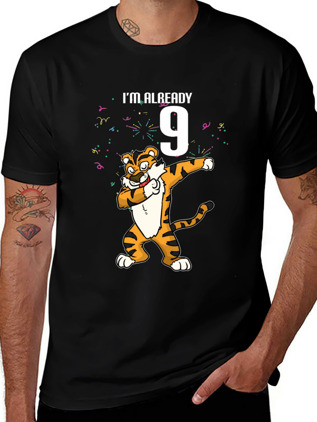 Im Already 9 Dabbing Tiger Birthday T-Shirt
