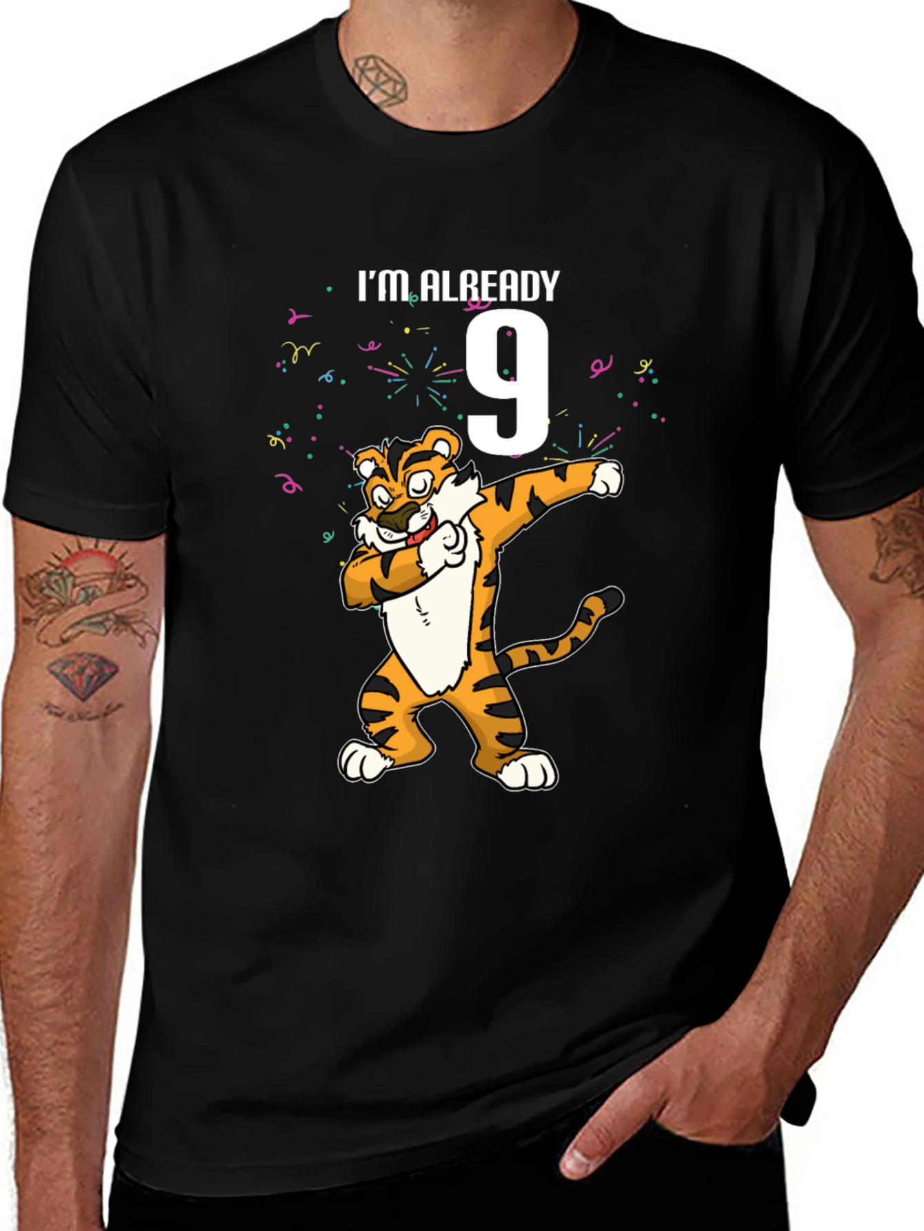 Im Already 9 Dabbing Tiger Birthday T-Shirt