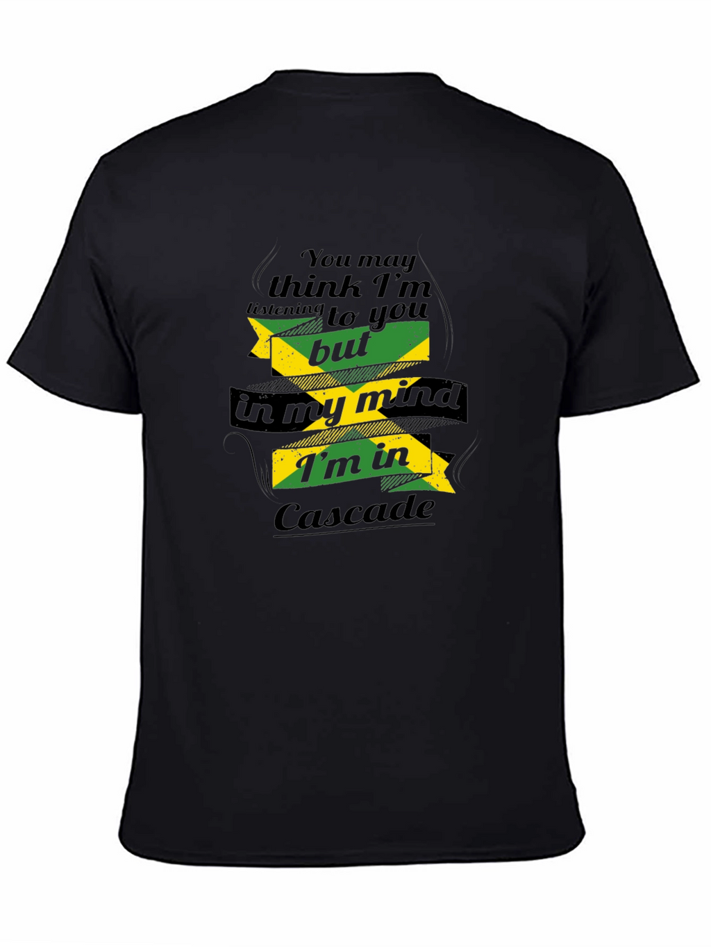 Cascade Mind T-Shirt - Black Graphic Tee