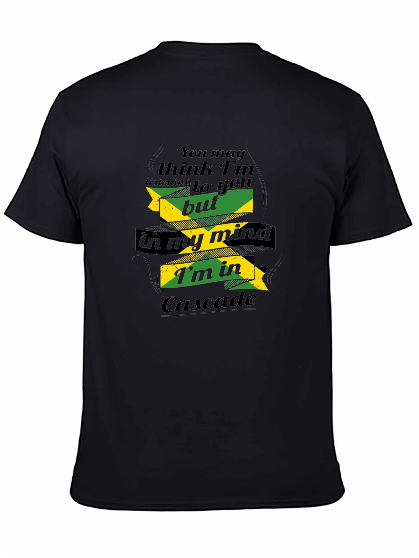 Cascade Mind T-Shirt - Black Graphic Tee