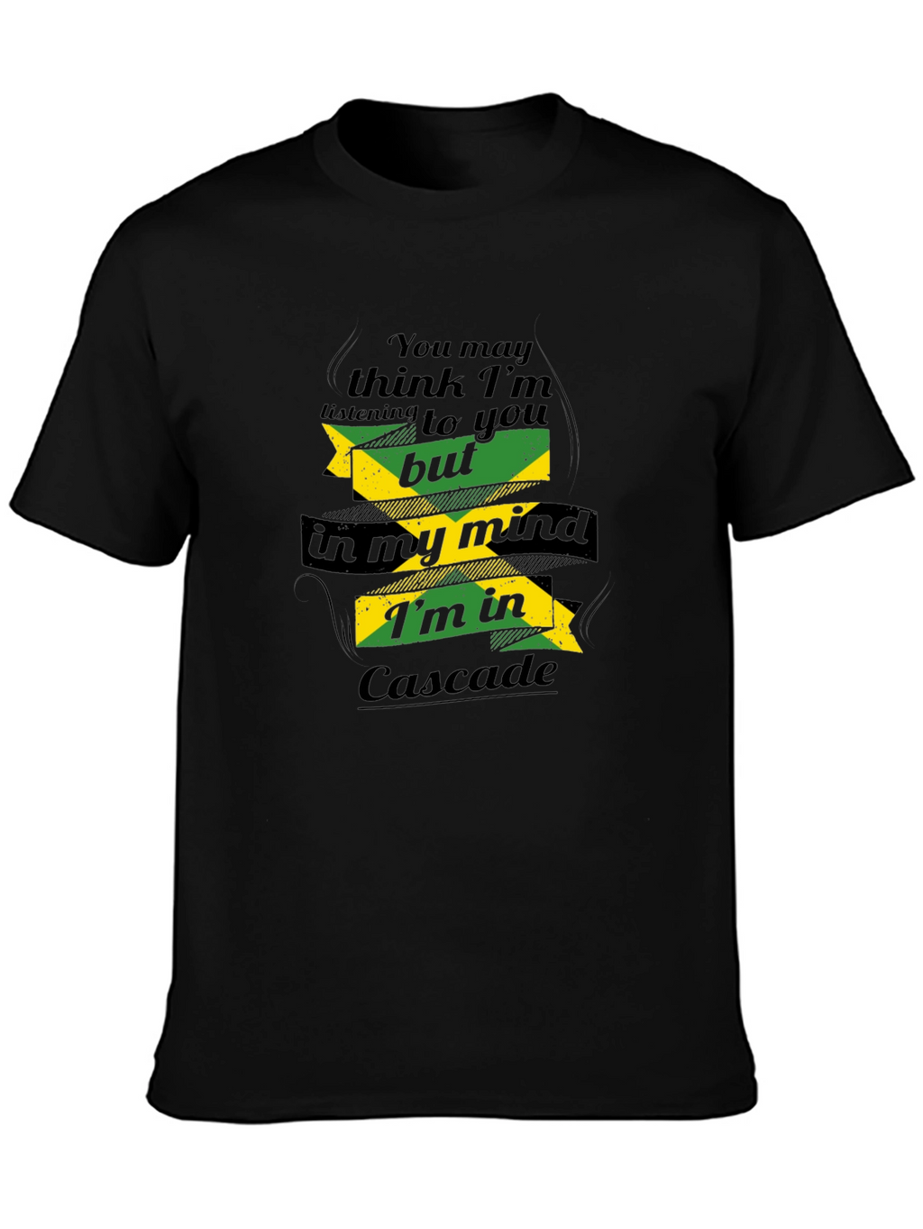 Cascade Mind T-Shirt - Black Graphic Tee