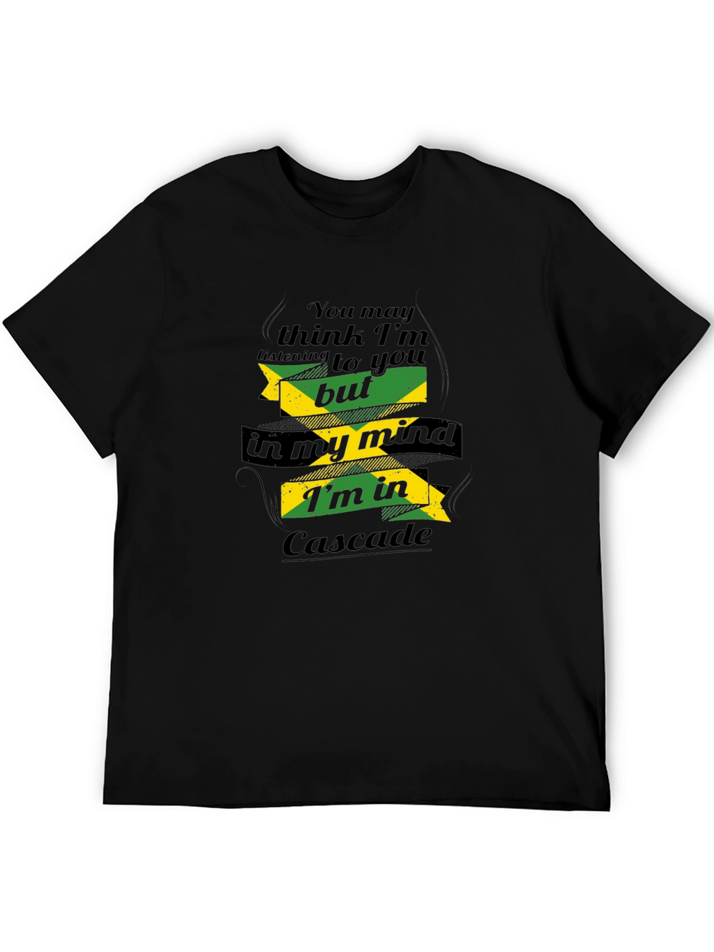 Cascade Mind T-Shirt - Black Graphic Tee