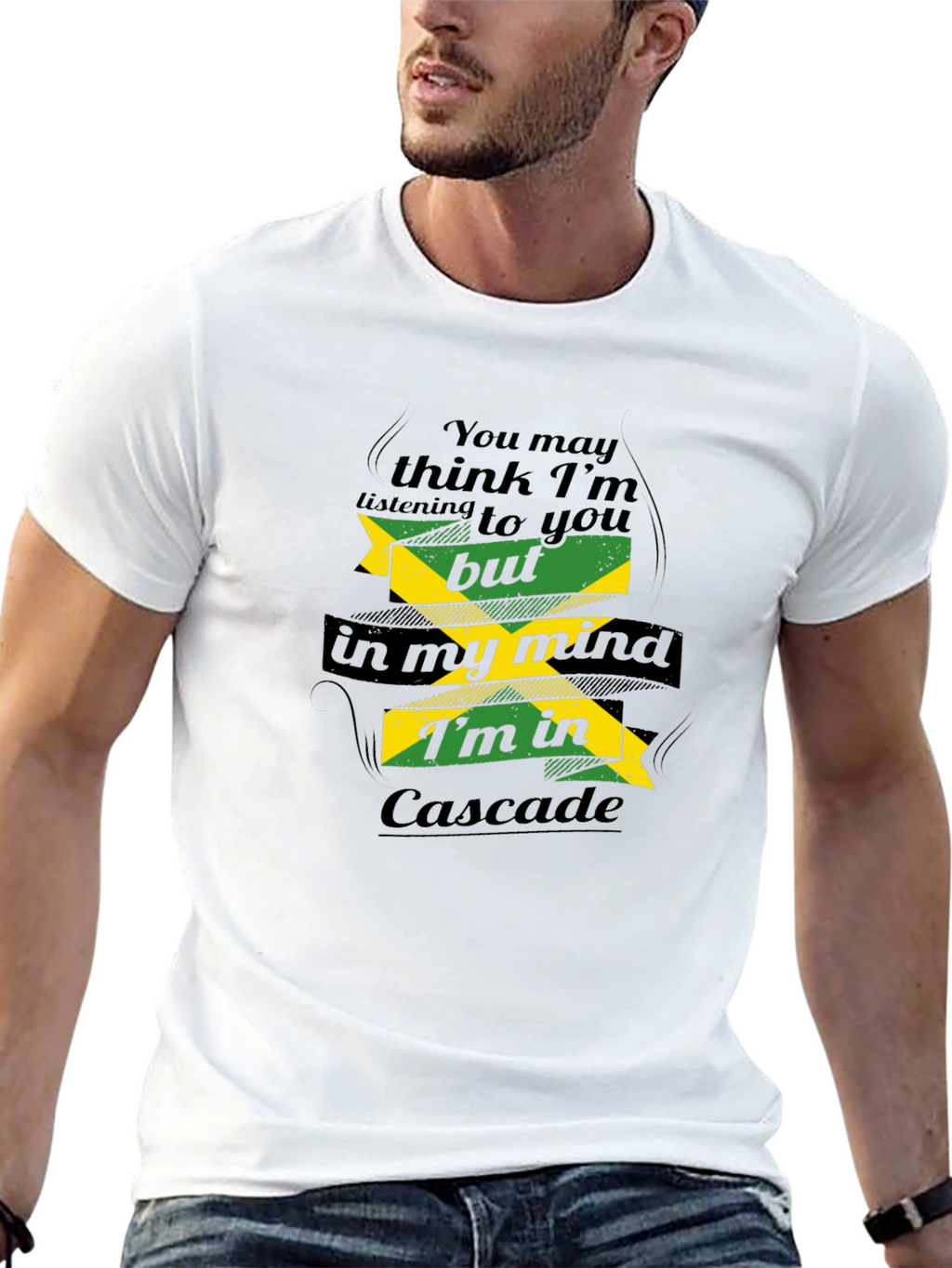 Cascade Mind T-Shirt - Black Graphic Tee