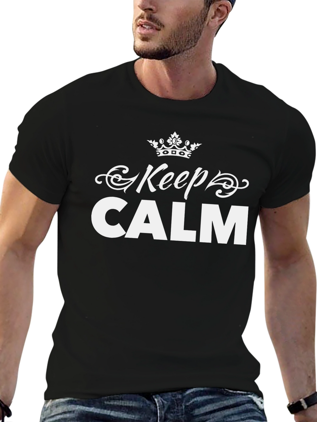 Keep Calm Graphic Tee - Stylish Comfort