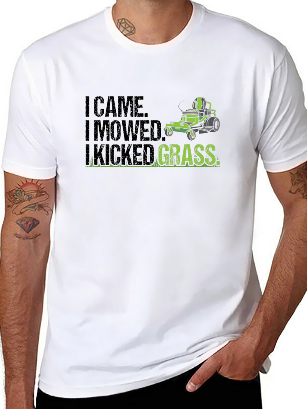 I Came I Mowed I Kicked Grass Graphic Tee