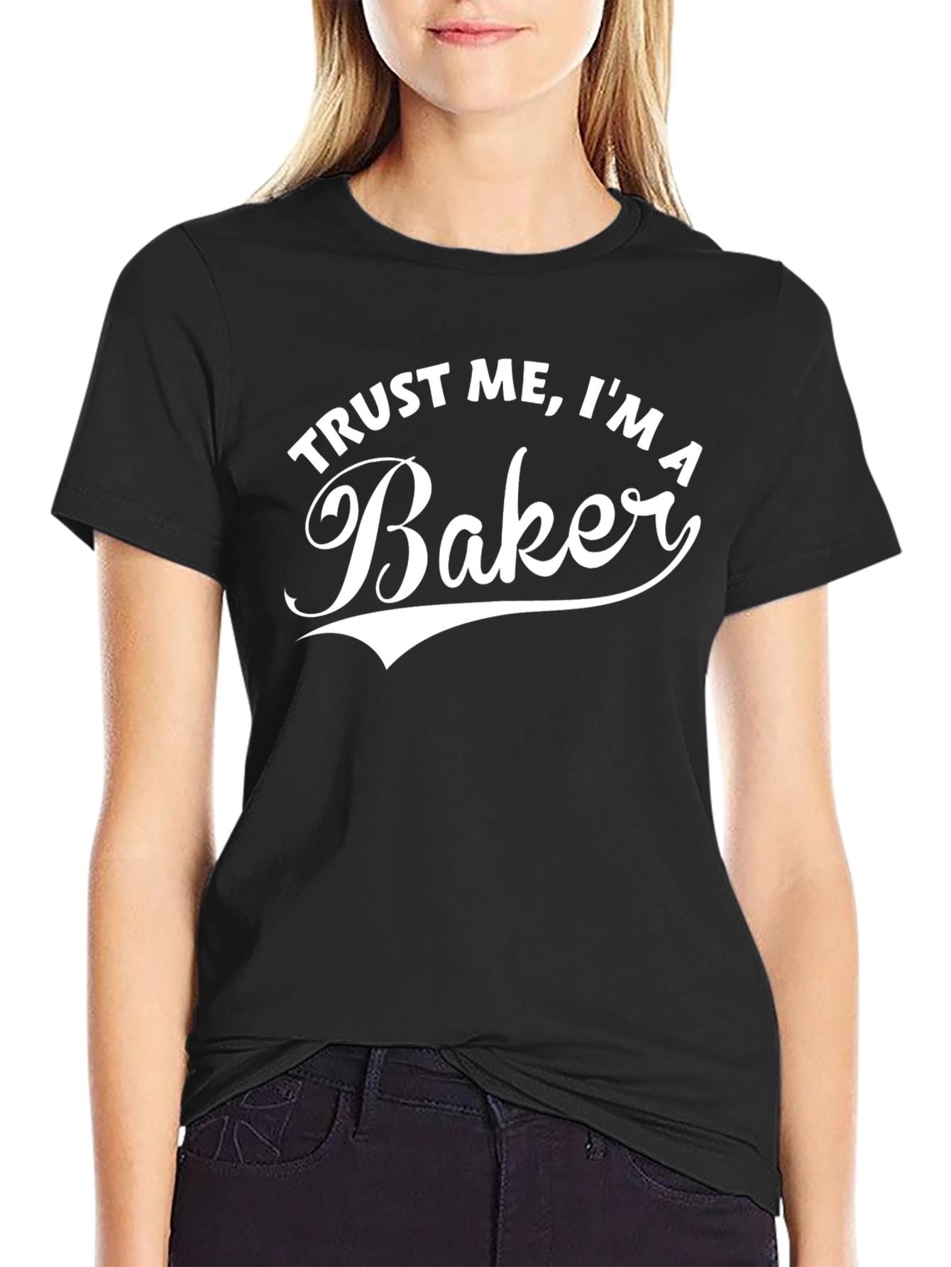 Trust Me Im A Baker T-Shirt - Black Cotton Tee