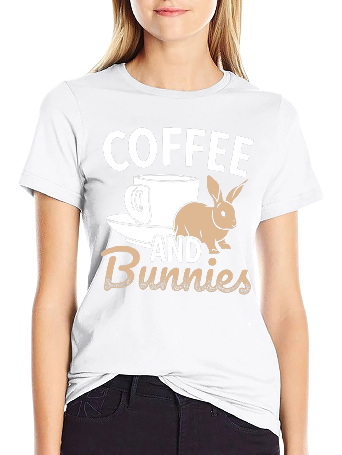 Coffee and Bunnies Graphic T-Shirt